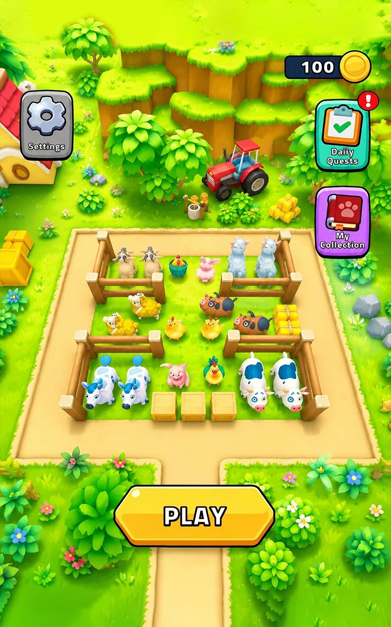 Barnyard Escape Blocks gameplay screenshot 1